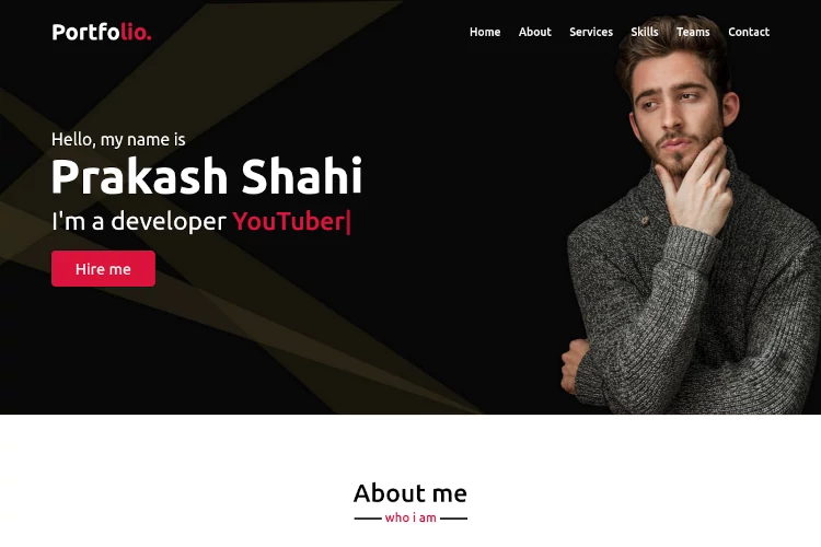 Screenshot for Personal Portfolio